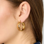 Stainless Steel Hoop Earrings circle Casual Daily Simple Series Women's jewelry