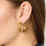 Stainless Steel Hoop Earrings circle Casual Daily Simple Series Women's jewelry