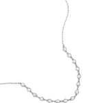 Necklace with round cubic zirconia stones