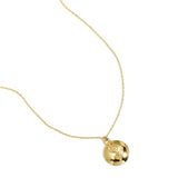 Necklace with rose on flower pendant