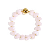 Statement bracelet with heart-shaped beads