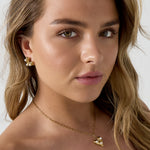 Necklace with hanging heart and pearls