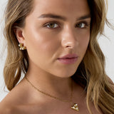 Necklace with hanging heart and pearls