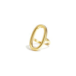 Statement ring oval-shaped and minimalist