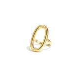 Statement ring oval-shaped and minimalist