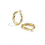 Organic double hoop earrings