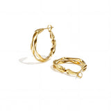 Organic double hoop earrings