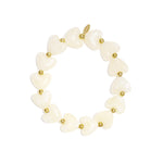 Elastic heart beaded bracelet