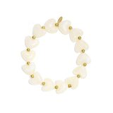 Elastic heart beaded bracelet