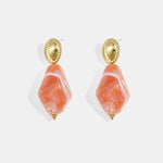 Earrings with natural stone look