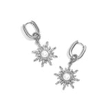 Squoval earrings with boho sun charm