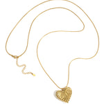 Stainless Steel Long Necklaces Heart Casual Daily Simple Series Women's jewelry