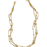 Layered necklace with polka dots