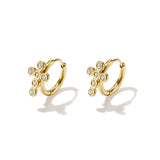 14K Gold Plated Stainless Steel Hoop Earrings Cross Simple Daily Simple Series Women's jewelry