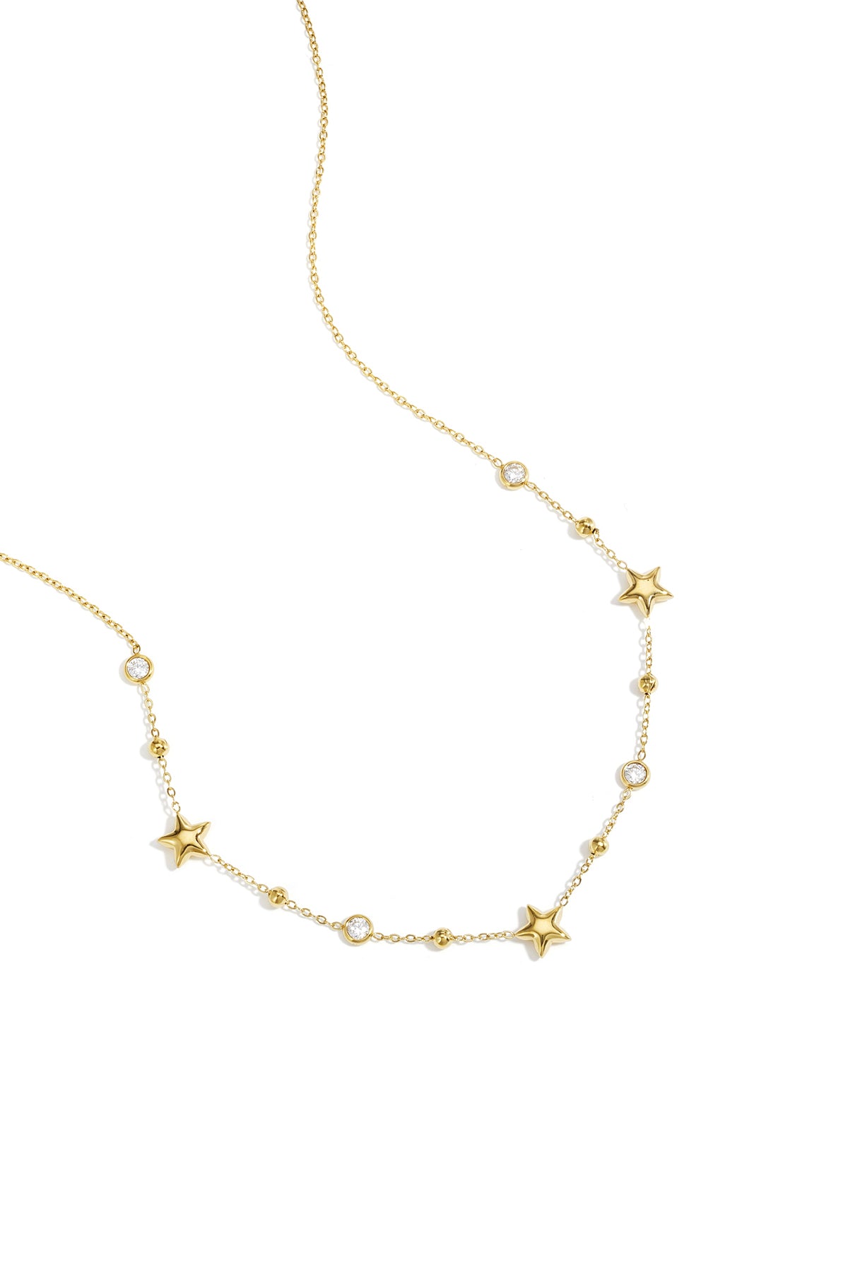 Necklace with stars and stones
