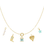 Blue heart DIY necklace