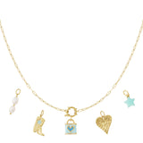 Blue heart DIY necklace