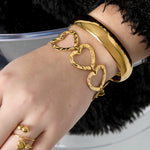 Stainless Steel Chain Bracelets Heart Casual Daily Simple Series Women's jewelry