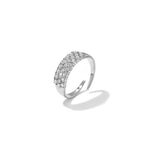 Adjustable statement ring with rhinestones