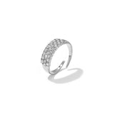 Adjustable statement ring with rhinestones