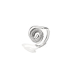 Spiral shell statement ring with stones