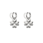 Earrings with clover charm