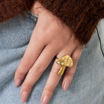 Stainless Steel Statement Rings plant Casual Daily Simple Series Women's jewelry