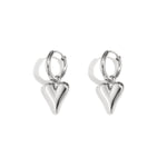 stainless steel heart shaped earrings