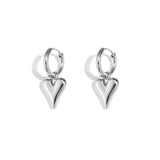stainless steel heart shaped earrings