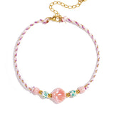 Rope anklet with shell and beads
