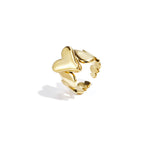 Statement ring with drop details and heart