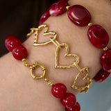 Stainless Steel Chain Bracelets Heart Casual Daily Simple Series Women's jewelry