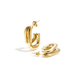 Rectangular double earrings