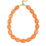 Necklace with squoval beads