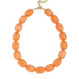 Necklace with squoval beads