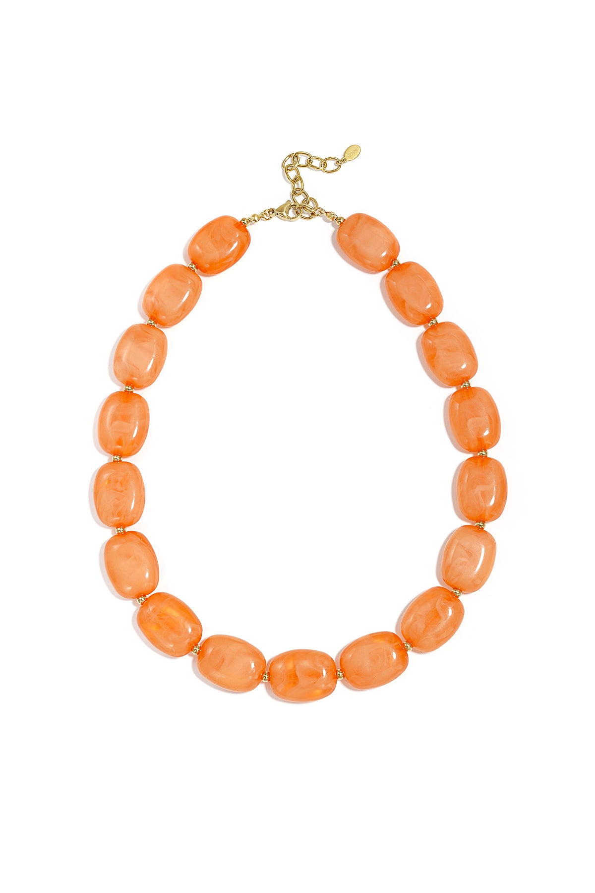 Necklace with squoval beads