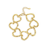 Stainless Steel Chain Bracelets Heart Casual Daily Simple Series Women's jewelry