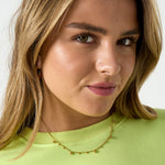 Necklace with alternating balls