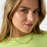 Necklace with alternating balls