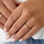 Ring with different shapes and stones