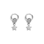 Small earring with dangling embellished star