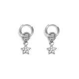 Small earring with dangling embellished star