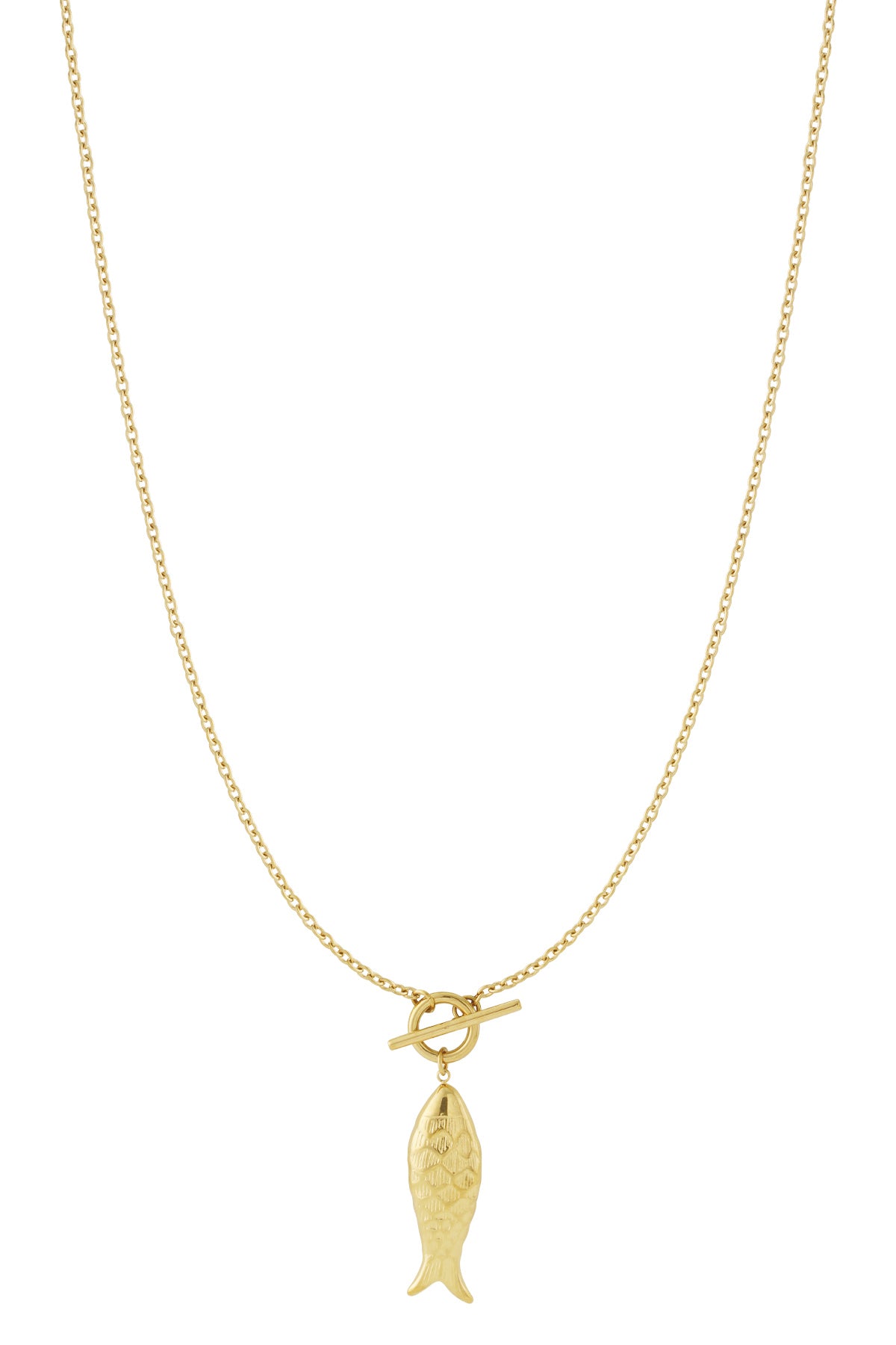 Fish long necklace