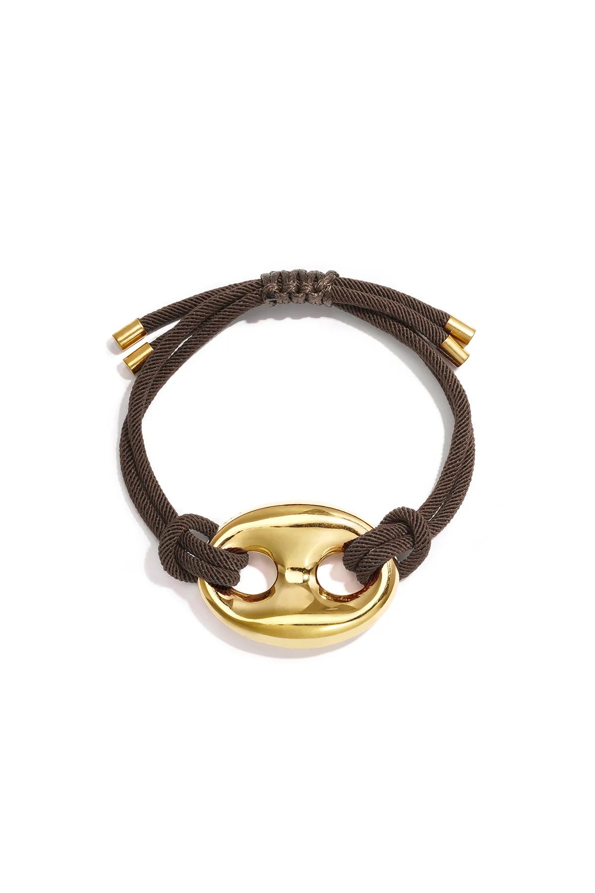 Satin cord bracelet with button detail
