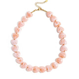 Necklace with heart-shaped beads