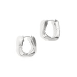 Rectangular twisted hoop earrings