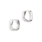 Rectangular twisted hoop earrings