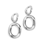 Stainless Steel Drop Earrings circle Casual Daily Simple Series Women's jewelry