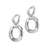Stainless Steel Drop Earrings circle Casual Daily Simple Series Women's jewelry