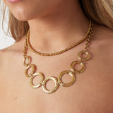 Statement necklace with large open circles